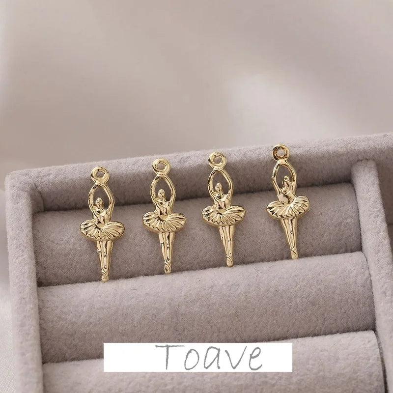 Mini Ballet Girl Pendant for DIY Earrings