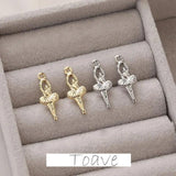 Mini Ballet Girl Pendant for DIY Earrings
