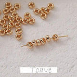18K Gold-Clad Disc Wheel Beads DIY Jewelry Making Material