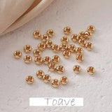 18K Gold-Clad Disc Wheel Beads DIY Jewelry Making Material
