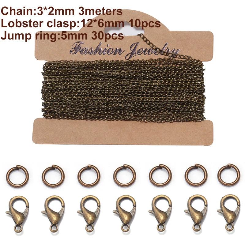 3m Bulk Iron Chains Cable Chain with Findings
