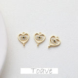 14K Electroplating Love Eyes Double Hanging DIY Jewelry Making Material
