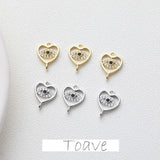 14K Electroplating Love Eyes Double Hanging DIY Jewelry Making Material