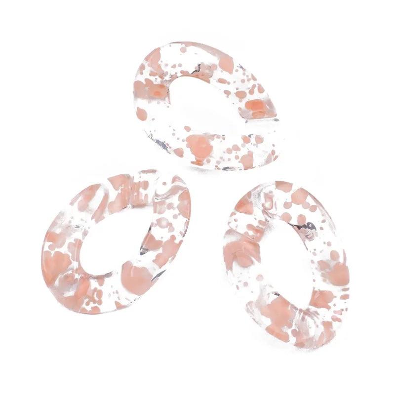 30mm Acrylic Star Chain Buckle Ring Bright Colorful Jewelry Bag Accessory