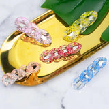 30mm Acrylic Star Chain Buckle Ring Bright Colorful Jewelry Bag Accessory