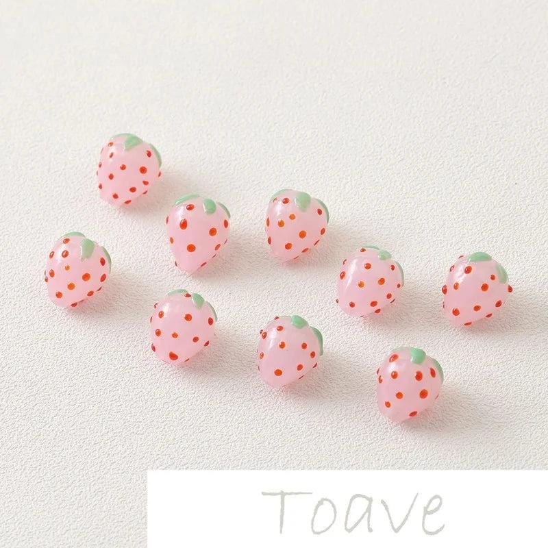 Pink Strawberry Bead Necklace DIY Set