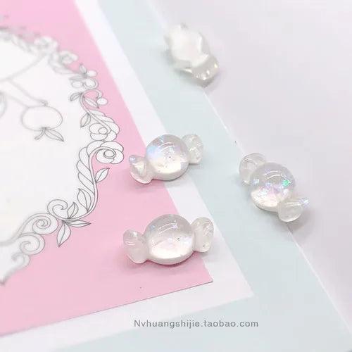 Sweet Girl's Earrings Resin Glitter Powder Candy Mobile Phone Shell 10pcs