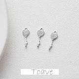 Copper Plating Double Hanging Earrings, Hand-made Material Accessories