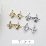 Electroplated Hanging Angel with Zircon DIY Jewelry Accessory