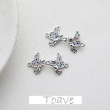 Electroplated Hanging Angel with Zircon DIY Jewelry Accessory