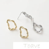 14K Gold-Clad Color-Preserving Twist Earrings DIY Accessory