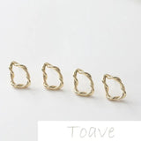 14K Gold-Clad Color-Preserving Twist Earrings DIY Accessory