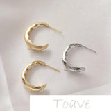 14K Gold-Plated Moon Half-Bend Earring DIY Material
