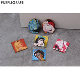 12pcs Oil Painting Wood Chip Diy Earrings Jewelry Accessories Material