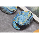 12pcs Oil Painting Wood Chip Diy Earrings Jewelry Accessories Material