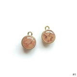 Minimalist Beads Marble Foil Pearl DIY Earrings Pendant