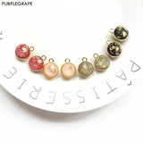 Minimalist Beads Marble Foil Pearl DIY Earrings Pendant