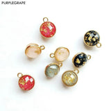 Minimalist Beads Marble Foil Pearl DIY Earrings Pendant