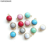 Minimalist Beads Marble Foil Pearl DIY Earrings Pendant