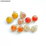 Minimalist Beads Marble Foil Pearl DIY Earrings Pendant