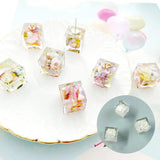 4pcs DIY Earrings Shell Acrylic Cube Accessories