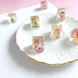 4pcs DIY Earrings Shell Acrylic Cube Accessories