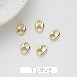 18K Plating Double Circle Bracelet Necklace DIY Accessories Material