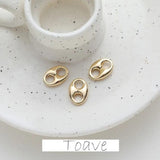 18K Plating Double Circle Bracelet Necklace DIY Accessories Material