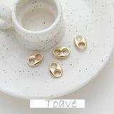 18K Plating Double Circle Bracelet Necklace DIY Accessories Material