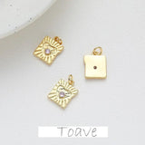 14K Gold-Covered Pink Zirconium Crystal Pendant DIY Material