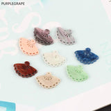 DIY Japan Korea Hollow Fan Earrings Pendant 10pcs