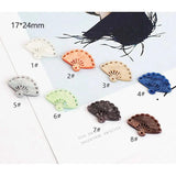DIY Japan Korea Hollow Fan Earrings Pendant 10pcs