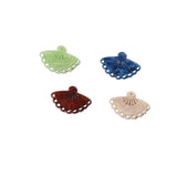 DIY Japan Korea Hollow Fan Earrings Pendant 10pcs