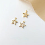 18K Star & Moon Jewelry Set Zircon Planet DIY Accessories