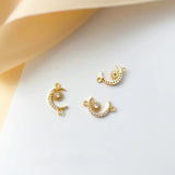 18K Star & Moon Jewelry Set Zircon Planet DIY Accessories