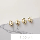 Gold-Clad Copper Plated Irregular Oval Silver Needle Earrings Material