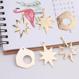 Copper Plated 18K Star Disc Accessories for DIY Jewelry