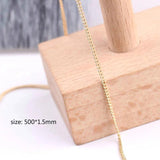 500mm DIY Necklace Earrings Base Copper 18k Plating Chain 2pcs