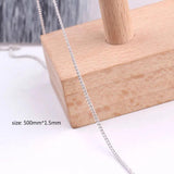 500mm DIY Necklace Earrings Base Copper 18k Plating Chain 2pcs