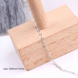500mm DIY Necklace Earrings Base Copper 18k Plating Chain 2pcs