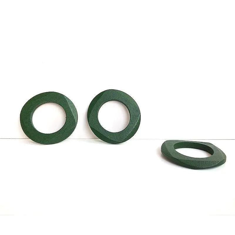 Wooden Perforated Ring Pendant Earrings DIY Jewelry Accessories