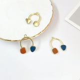 Girl Heart DIY Jewelry Love Bear Earrings Keychain Set