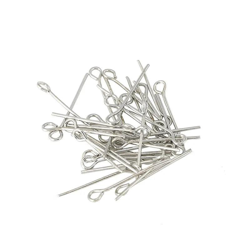 100Pcs 0.7cm 18K Gold-coated T Nine-character Needle Pure Copper Beads