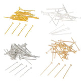 100Pcs 0.7cm 18K Gold-coated T Nine-character Needle Pure Copper Beads