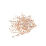 100Pcs 0.7cm 18K Gold-coated T Nine-character Needle Pure Copper Beads