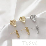 14K Gold-Clad Leaf Earrings DIY Jewelry Material