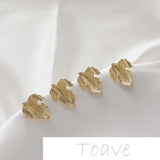 14K Gold-Clad Leaf Earrings DIY Jewelry Material
