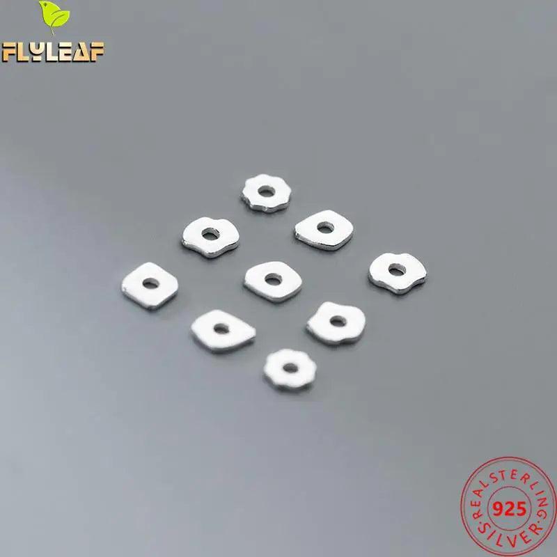 10pcs 925 Sterling Silver 5mm Spacer Beads Bracelets Necklace DIY Jewelry Making