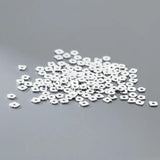 10pcs 925 Sterling Silver 5mm Spacer Beads Bracelets Necklace DIY Jewelry Making