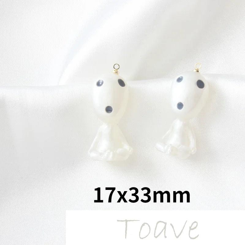 Resin and Luminous Powder Alien Pendant DIY Earrings